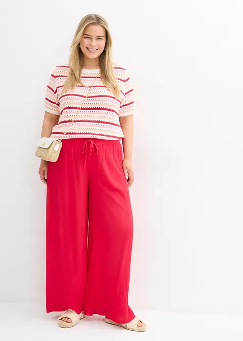 Vid bukse i lett viskose, bonprix