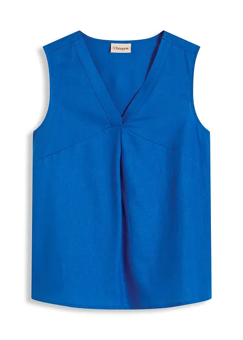 Blusetopp i lett linmiks, bonprix