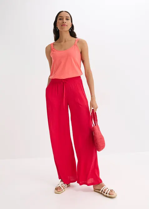 Vid bukse i lett viskose, bonprix