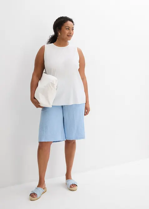 Pull on-bermudashorts i lett viskosemiks, bonprix