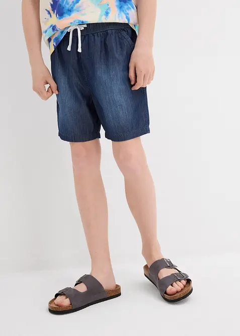 Pull on-shorts i denim i økologisk bomull, Regular Fit, bonprix