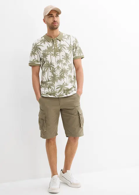 Pik&eacute;-poloskjorte i 100% &oslash;kologisk bomull, Slim Fit, bonprix