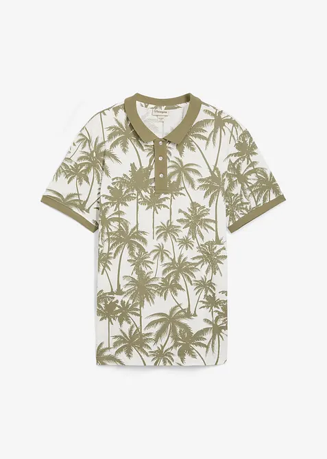 Pik&eacute;-poloskjorte i 100% &oslash;kologisk bomull, Slim Fit, bonprix