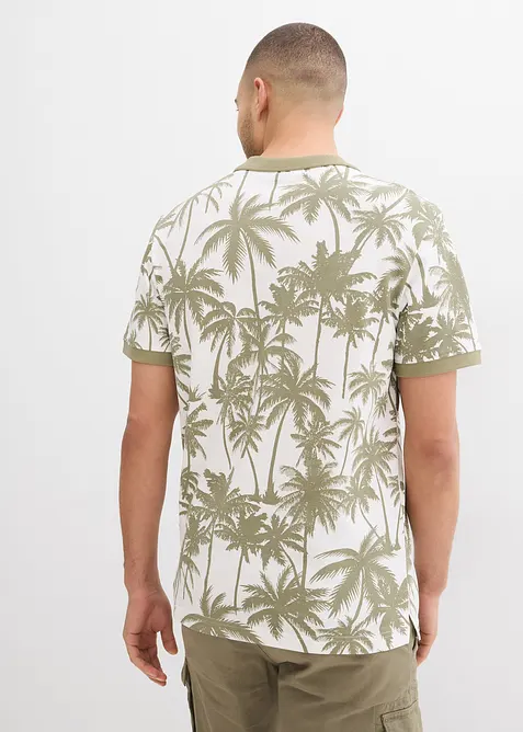 Pik&eacute;-poloskjorte i 100% &oslash;kologisk bomull, Slim Fit, bonprix