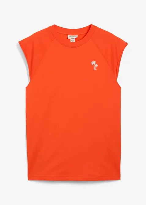 Ermeløs sweatshirt i 100% bomull, bonprix