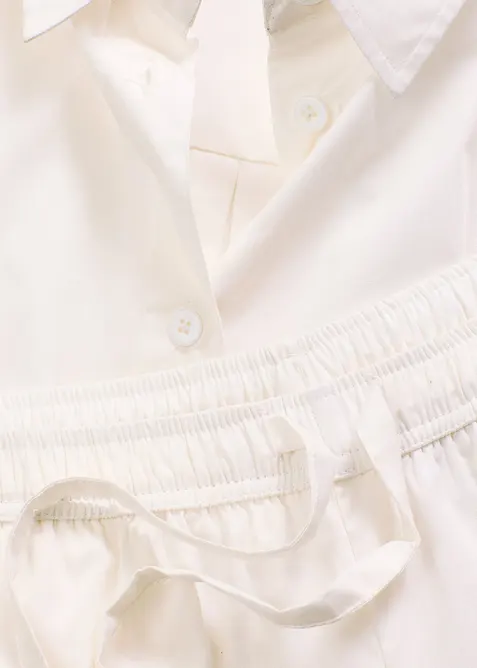 Kort pyjamas i vevd materiale i 100% bomull, bonprix