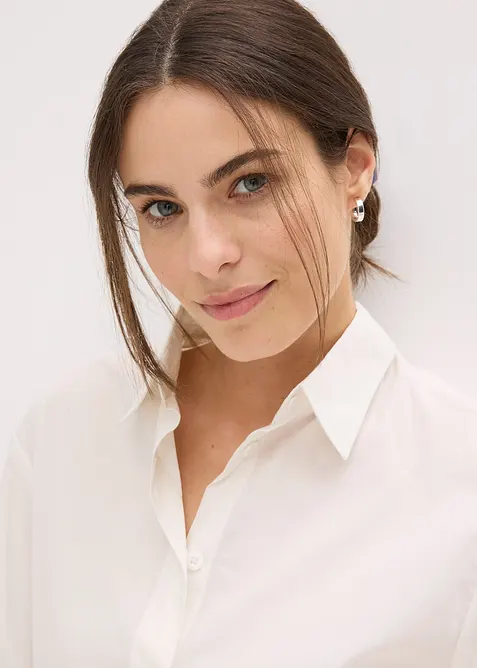 Kort pyjamas i vevd materiale i 100% bomull, bonprix