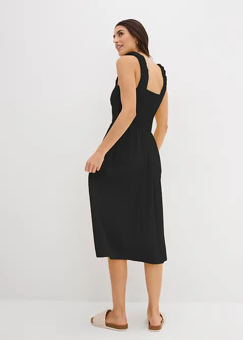 Trikotkjole i bomull-/viskosemiks og lett utsvingt modell, bonprix