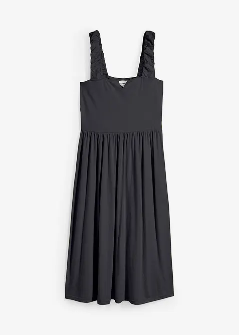 Trikotkjole i bomull-/viskosemiks og lett utsvingt modell, bonprix