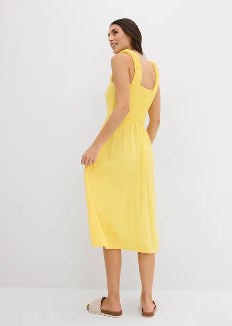 Trikotkjole i bomull-/viskosemiks og lett utsvingt modell, bonprix