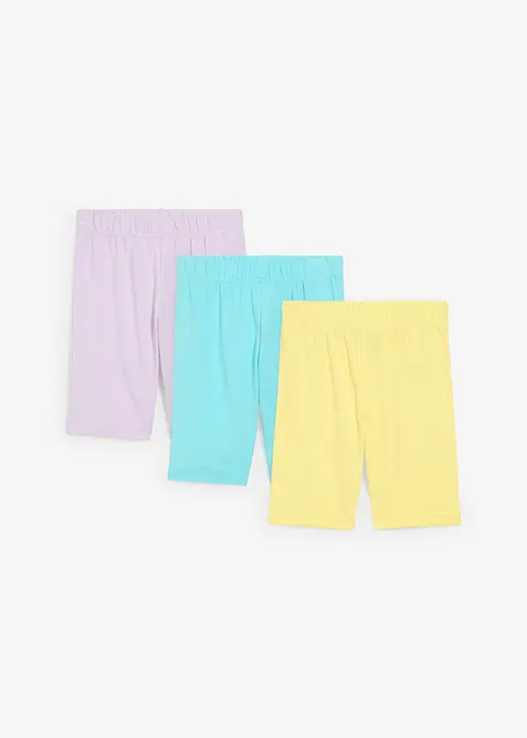 Sykkelbukse i elastisk bomullsmiks (3-pack), bonprix