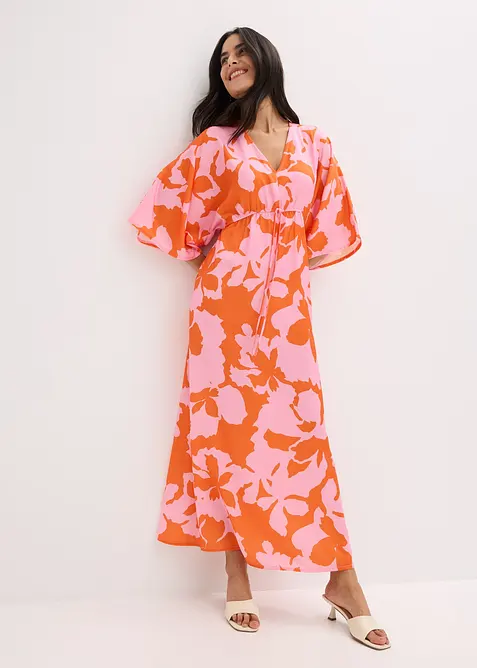 Maxikjole i lett sateng, bonprix