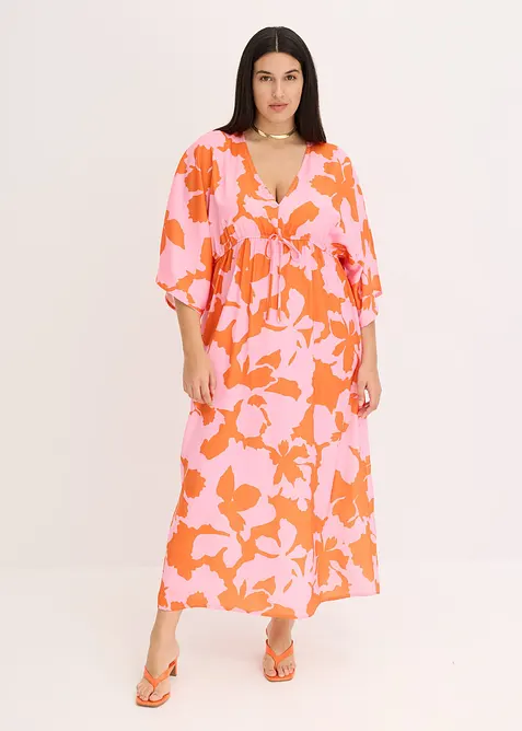 Maxikjole i lett sateng, bonprix