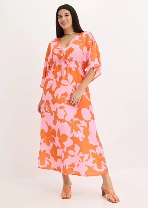 Maxikjole i lett sateng, bonprix