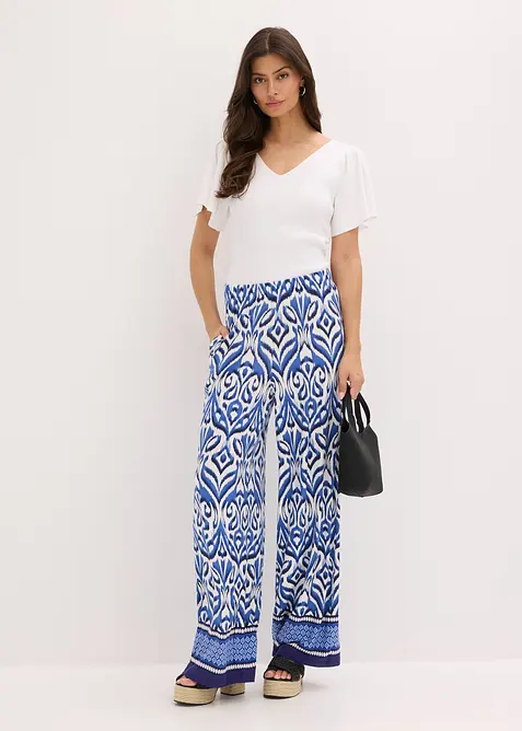 Ribbestrikket genser i viskosemiks, bonprix