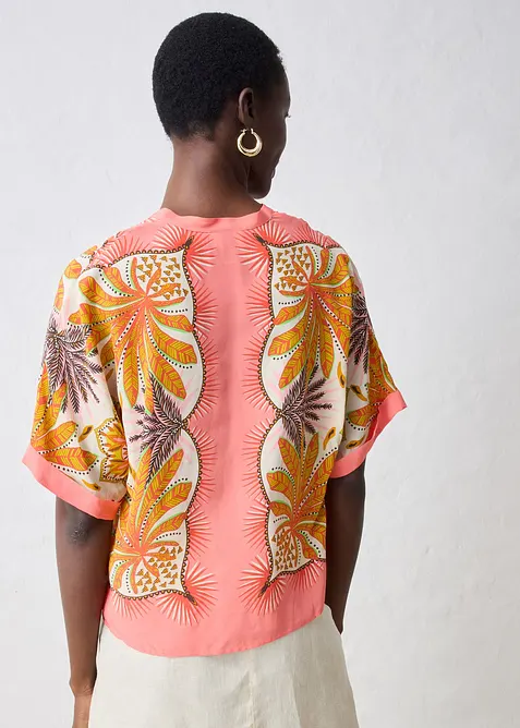 Blusetunika med silke, bonprix