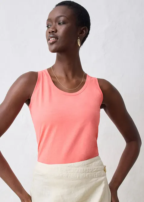 Singlet med silke, bonprix