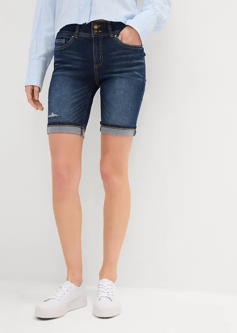 Bermudashorts i denim Mid Waist, bonprix
