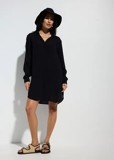 Lang strandbluse i lett viskose, bonprix