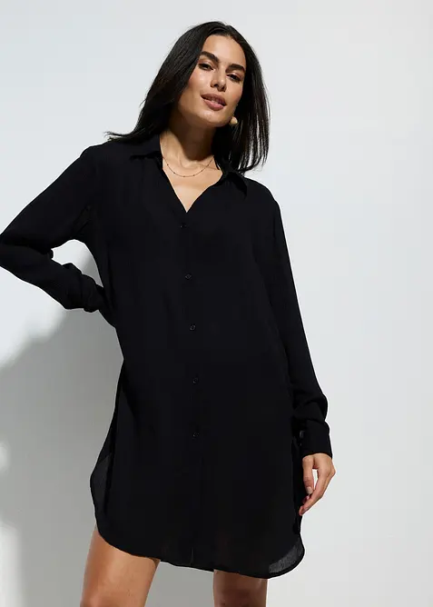 Lang strandbluse i lett viskose, bonprix