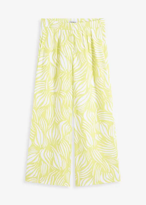 Bukse med vide ben og komfortlinning, bonprix