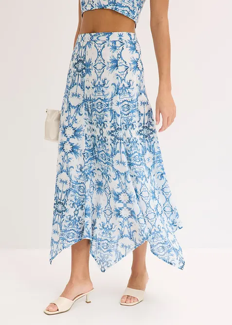 Skjørt med snipper i falden, bonprix