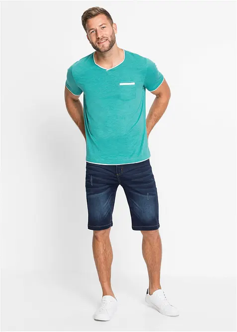 Bermudashorts i sweat-denim med komfortsnitt, Regular Fit, bonprix