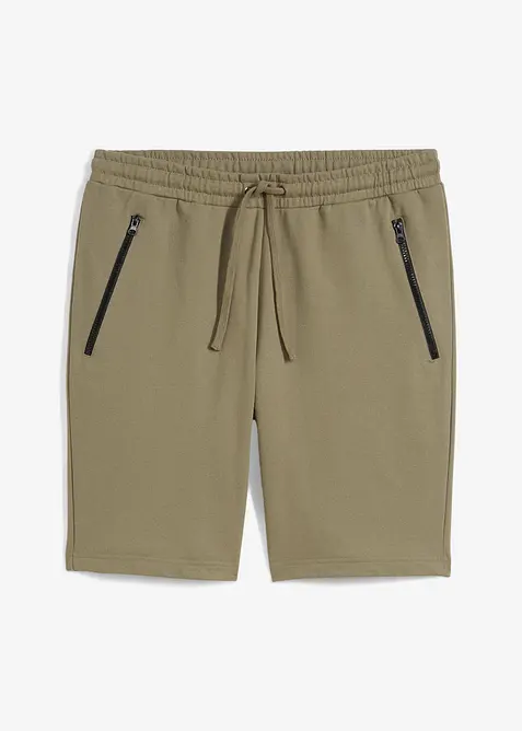 Sweat-bermudashorts med praktiske glidelåslommer, bonprix