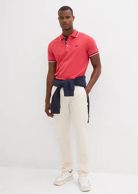 Pik&eacute;-poloskjorte i 100% bomull (2-pack), bonprix