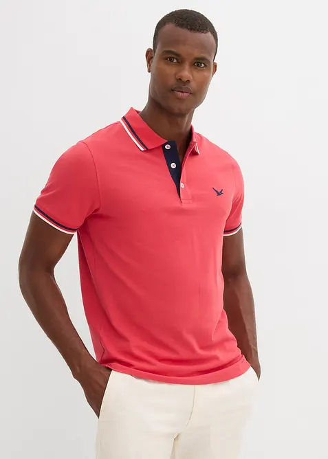 Pik&eacute;-poloskjorte i 100% bomull (2-pack), bonprix