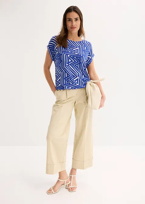 Oversized topp i lett viskosemiks, bonprix