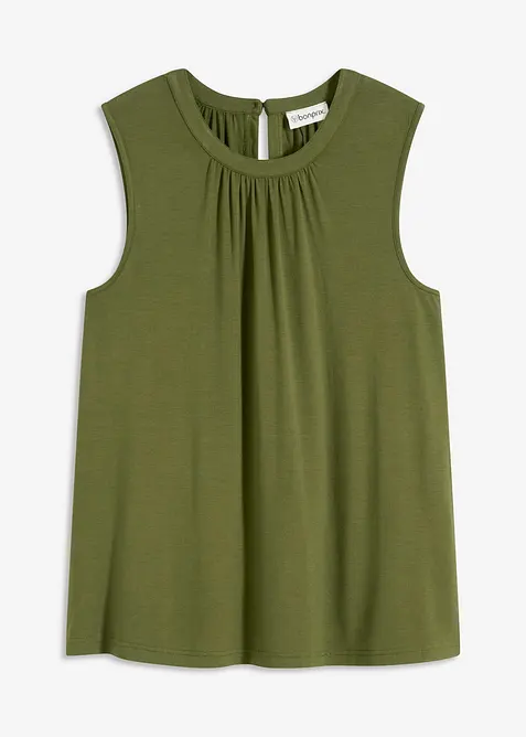 Blusetopp i jersey, bonprix