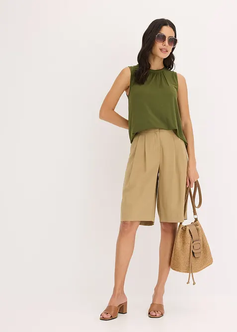 Blusetopp i jersey, bonprix