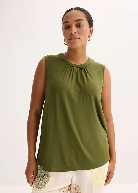 Blusetopp i jersey, bonprix
