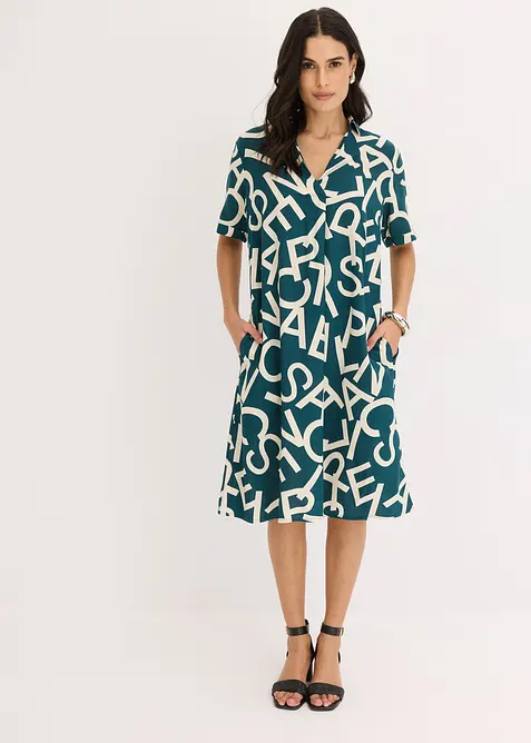 Kjole i lett viskose, bonprix