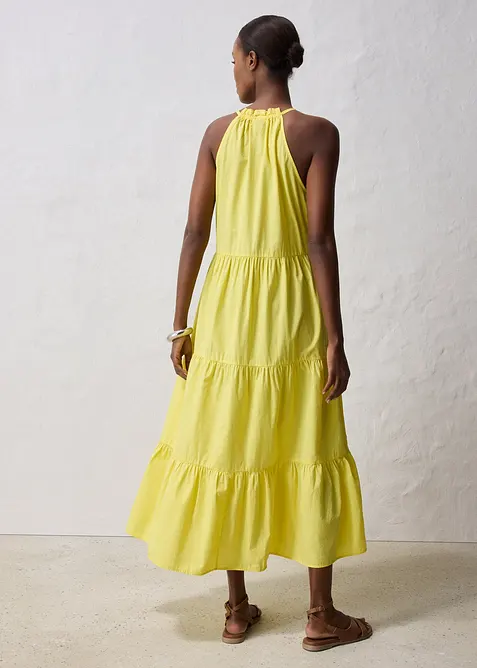 Kjole med silkeandel, bonprix