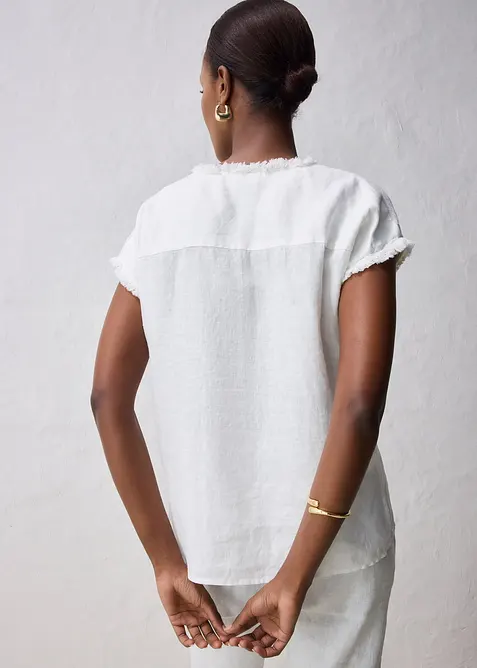 Tunikabluse i 100% lin, bonprix