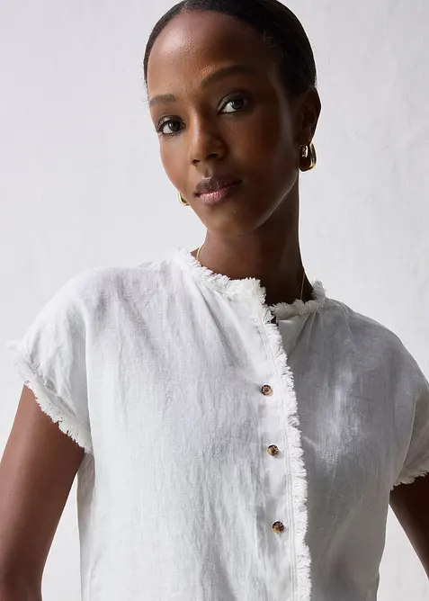 Tunikabluse i 100% lin, bonprix