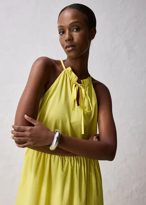 Kjole med silkeandel, bonprix