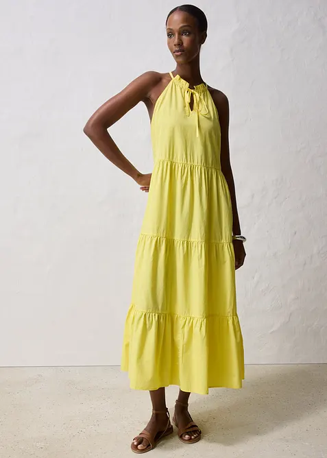 Kjole med silkeandel, bonprix