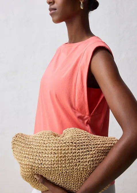 Topp med silke, bonprix