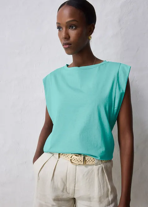 Topp med silke, bonprix