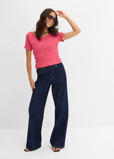 Figurnær T-skjorte i 100% økologisk bomull, bonprix