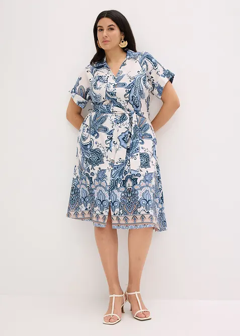 Kjole med knytebelte, bonprix