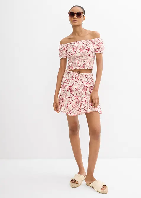 Carmenbluse av 100% bomull, bonprix