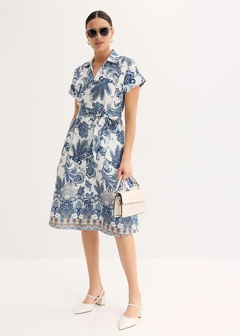 Kjole med knytebelte, bonprix