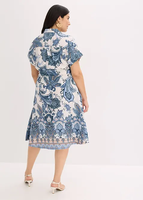 Kjole med knytebelte, bonprix