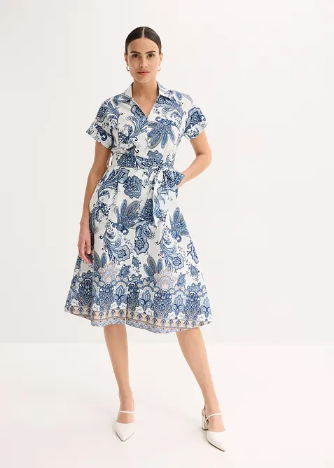 Kjole med knytebelte, bonprix