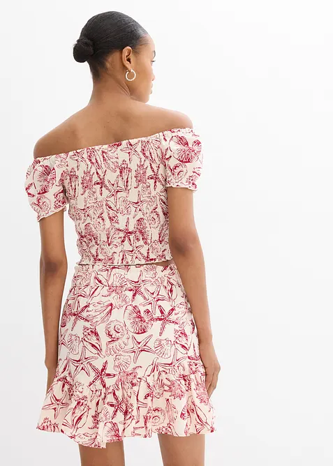 Carmenbluse av 100% bomull, bonprix