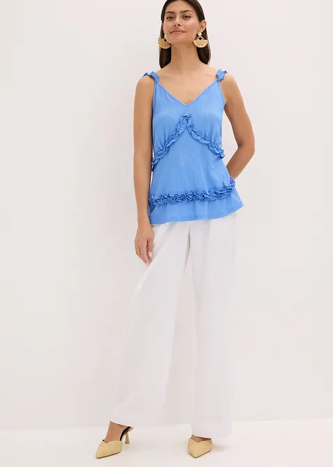 Stroppetopp med rysjer, bonprix